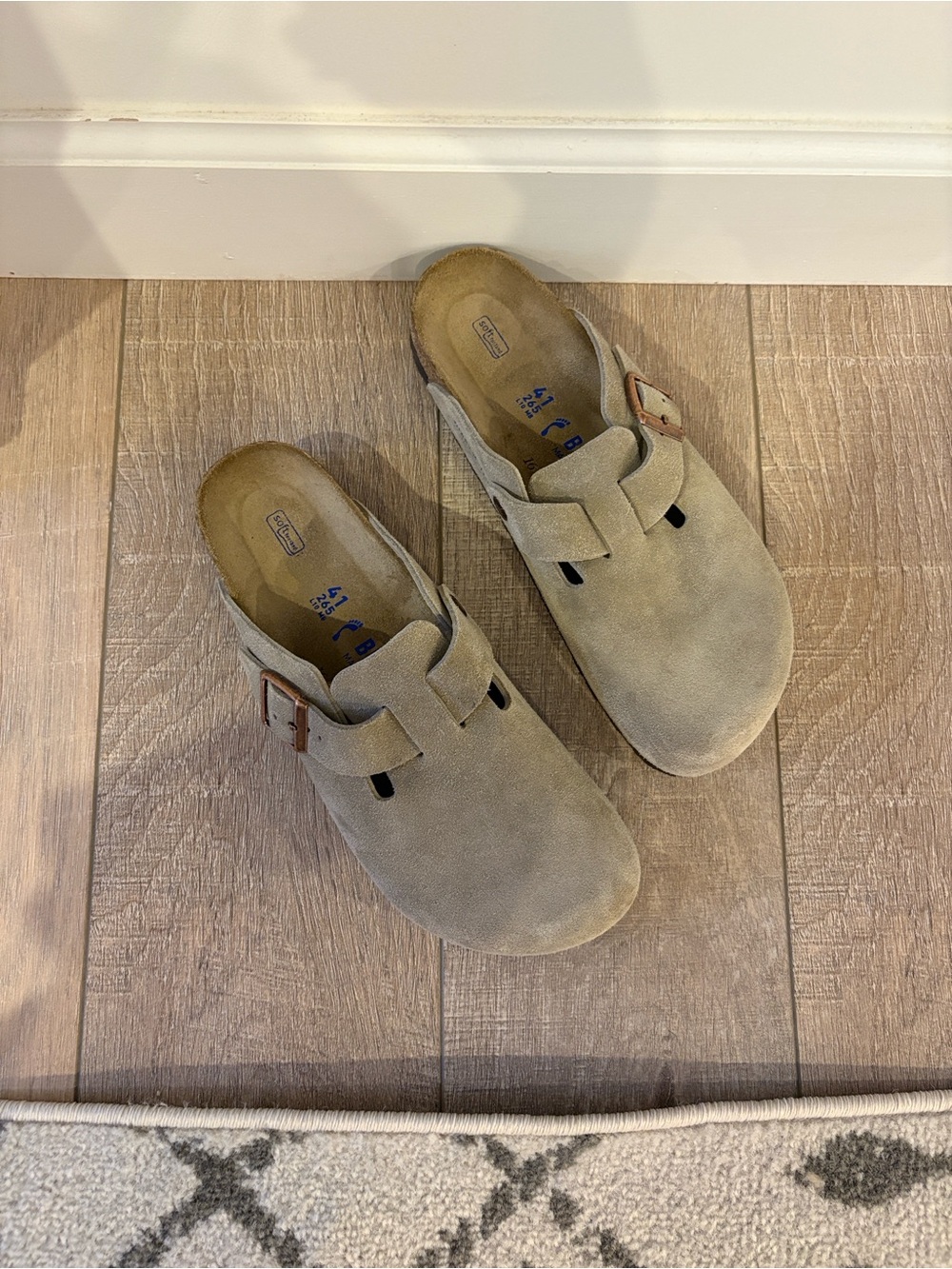 Birkenstock Boston suede clogs